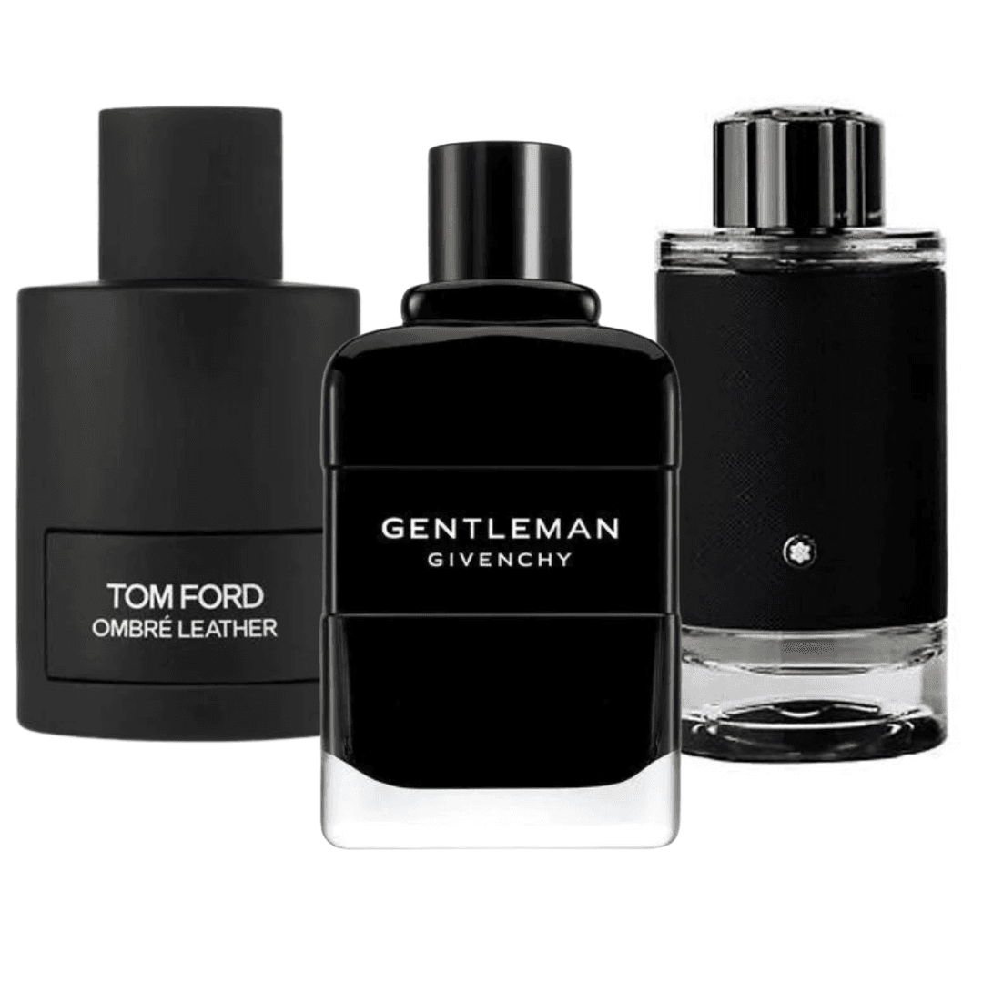 Combinatie van 3 herengeuren – Tom Ford Ombre Leather, Givenchy Gentleman, Montblanc Explorer (Eau de Parfum)